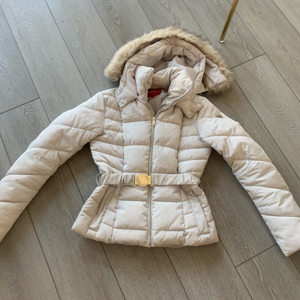 Guess puff belted jackets xs euc